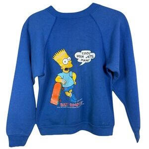 Rare Vintage SSI Bart Simpson The Simpsons Sweatshirt‎ 90s Youth 14 16 Made USA